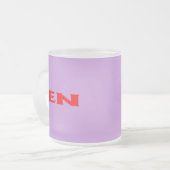 Zen rood lila matte mok (Voorkant links)