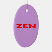 Zen rood lila ovaal keramisch ornament (Rechts)