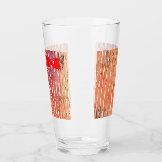 Zen rood riet glas tumbler (Links)