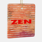 Zen rood riet vierkant keramisch ornament (Rechts)