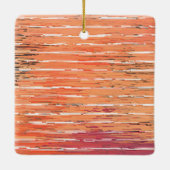 Zen rood riet vierkant keramisch ornament (Achterkant)