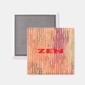 Zen rood riet vierkante magneet (Voorkant / Achterkant)