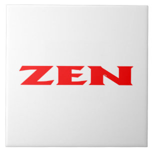Zen rood wit grote tegel tegeltje