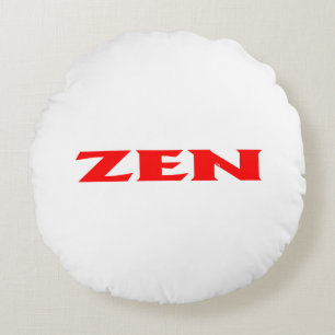 Zen rood wit rond poly gooi kussen