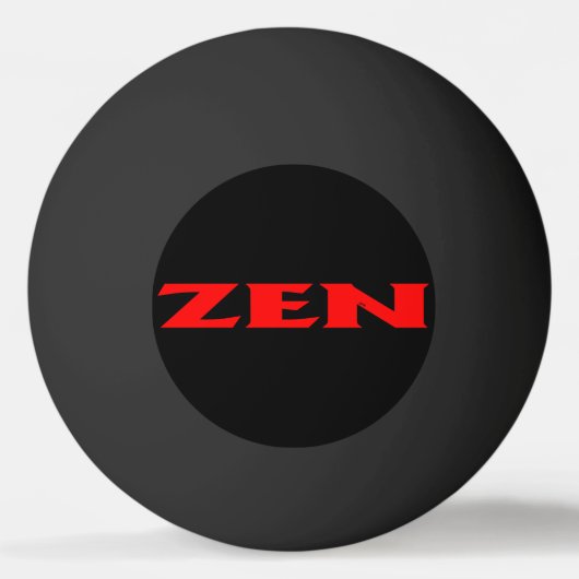 Zen rood zwart 1-sterren ping pong bal pingpongballen (Voorkant)