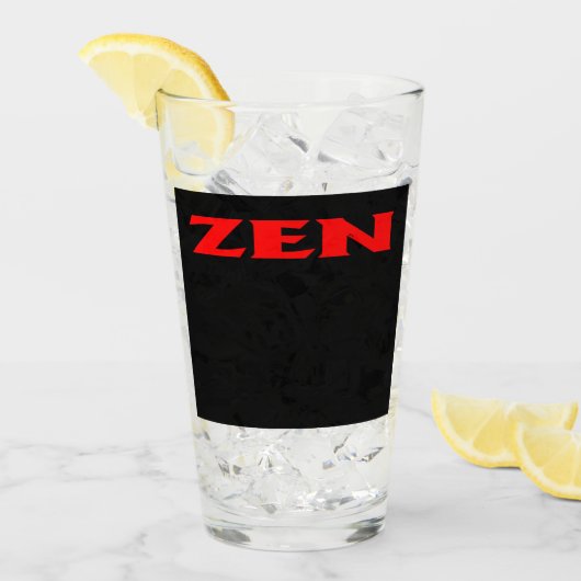 Zen rood zwart glas tumbler (Voorkant ijs)