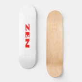 Zen rouge blanc skateboard (Recto)