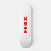 Zen rouge blanc skateboard (Recto)