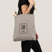 Zen Rustic look for burlap print minimalist Draagtas (Dichtbij)