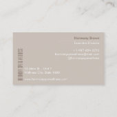 Zen Sand Stones Spa & Wellness Beige Carte de visi (Dos)