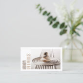 Zen Sand Stones Spa & Wellness Carte de visite bla (Debout devant)