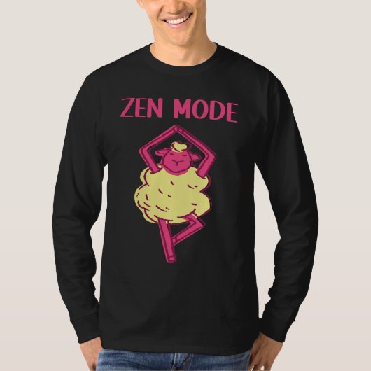 Zen sheep Yoga  Animals Workout Calm T-shirt (Voorkant)