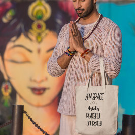 Zen Space Gepersonaliseerde Yoga Meditatie Boho Gi Tote Bag