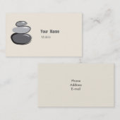 Zen Stapelde Stone Sketch Visitekaartje (Voorkant / Achterkant)