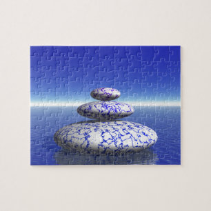Zen Stone Blue Paars Ocean Love Peace Inspiration Legpuzzel