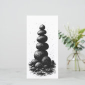 Zen Stone Cairn – Minimalist Ritual Invitation (Debout devant)
