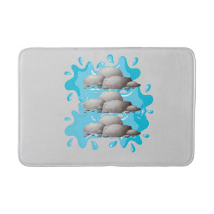 Zen Stones en Water Splash Bath Mat