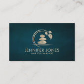 Zen Stones - harmony and tranquility pastelgoud Visitekaartje (Voorkant)