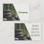 Zen Stones Spa Wellness tranquility white green Visitekaartje (Voorkant / Achterkant)