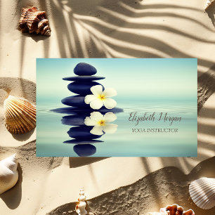 Zen Stones Witte Orchidee Visitekaartje