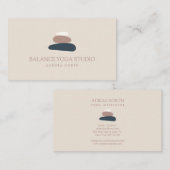 Zen Stones Yoga Instructor Custom Name Visitekaartje (Voorkant / Achterkant)