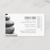 Zen Stones Yoga & Wellness Carte de visite blanc (Dos)