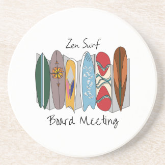 Zen Surfboard Vergadering Zandsteen Onderzetter
