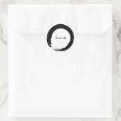 Zen-symbool met "Just be" Ronde Sticker (Tas)