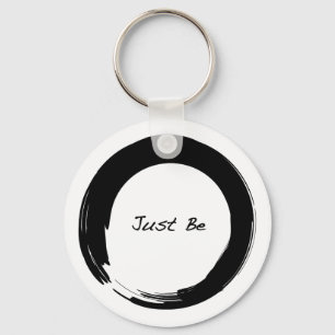 Zen-symbool met "Just be" Sleutelhanger