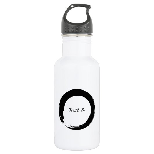 Zen-symbool met "Just be" Waterfles (Voorkant)