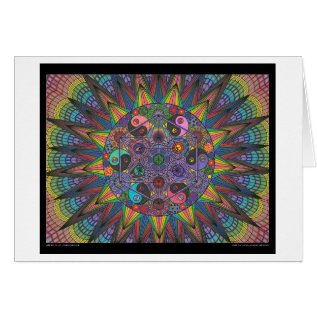 Zen Tree of Life Card (Voorkant Horizontaal)