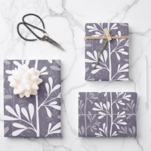 Zen Tuin Stammen Diep Minimaal Botanische Silhouet Inpakpapier Vel