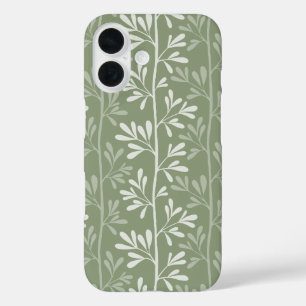 Zen Tuin Stengels Minimaal Botanisch Saliegroen iPhone 16 Hoesje