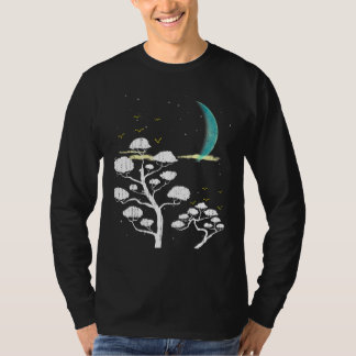 Zen Tuinieren Maan Sterren Japanse cultuur Bonsai  T-shirt