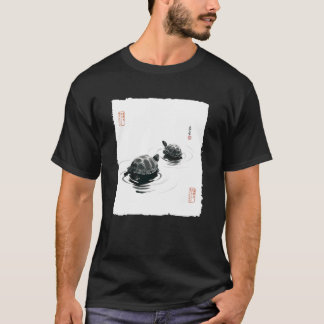Zen Turtles Japanese Sumi-e Ink Wash Painting Harm T-shirt