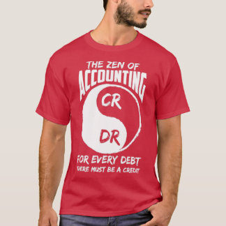 Zen van de rekening-courant van een grote graad va t-shirt