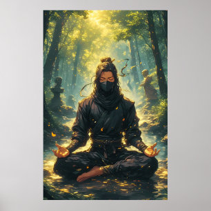 Zen van de Schaduw Krijger Poster