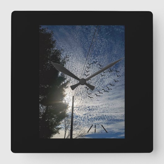 ZEN VIERKANTE KLOK (Voorkant)