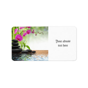 zen, vrede, roze orchidee, mooi, spa, genezing, yo etiket