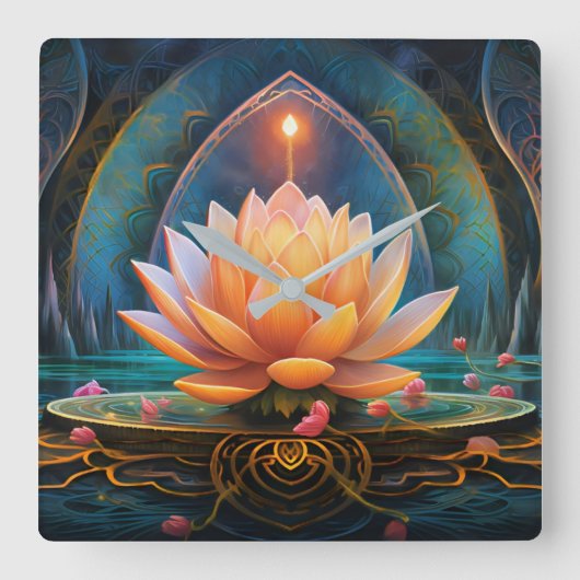 Zen Wall Clock Vierkante Klok (Voorkant)