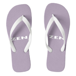 Zen wit grijs brede teenslippers