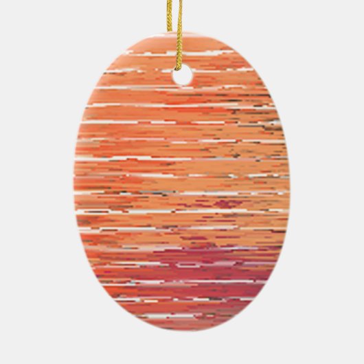 Zen wit riet ovaal keramisch ornament (Achterkant)