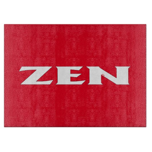 Zen wit rood glas snijplank (Voorkant)