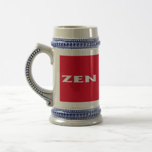 Zen wit rood stein bierpul