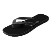 Zen wit zwart brede teenslippers (Schuin)
