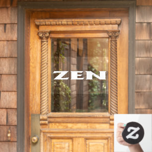 Zen witte doorzichtige venster vastklampen voorste raamsticker