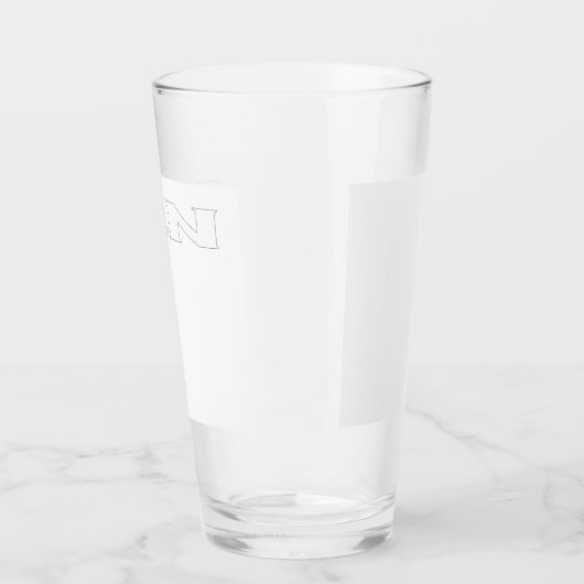 Zen witte lijn witte glazen tumbler (Links)