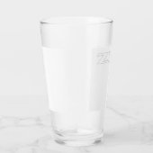 Zen witte lijn witte glazen tumbler (Rechts)