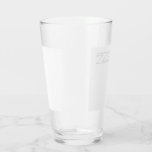 Zen witte lijn witte glazen tumbler (Rechts)