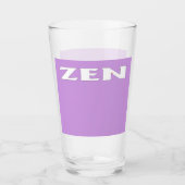 Zen witte lila glazen tumbler (Voorkant)